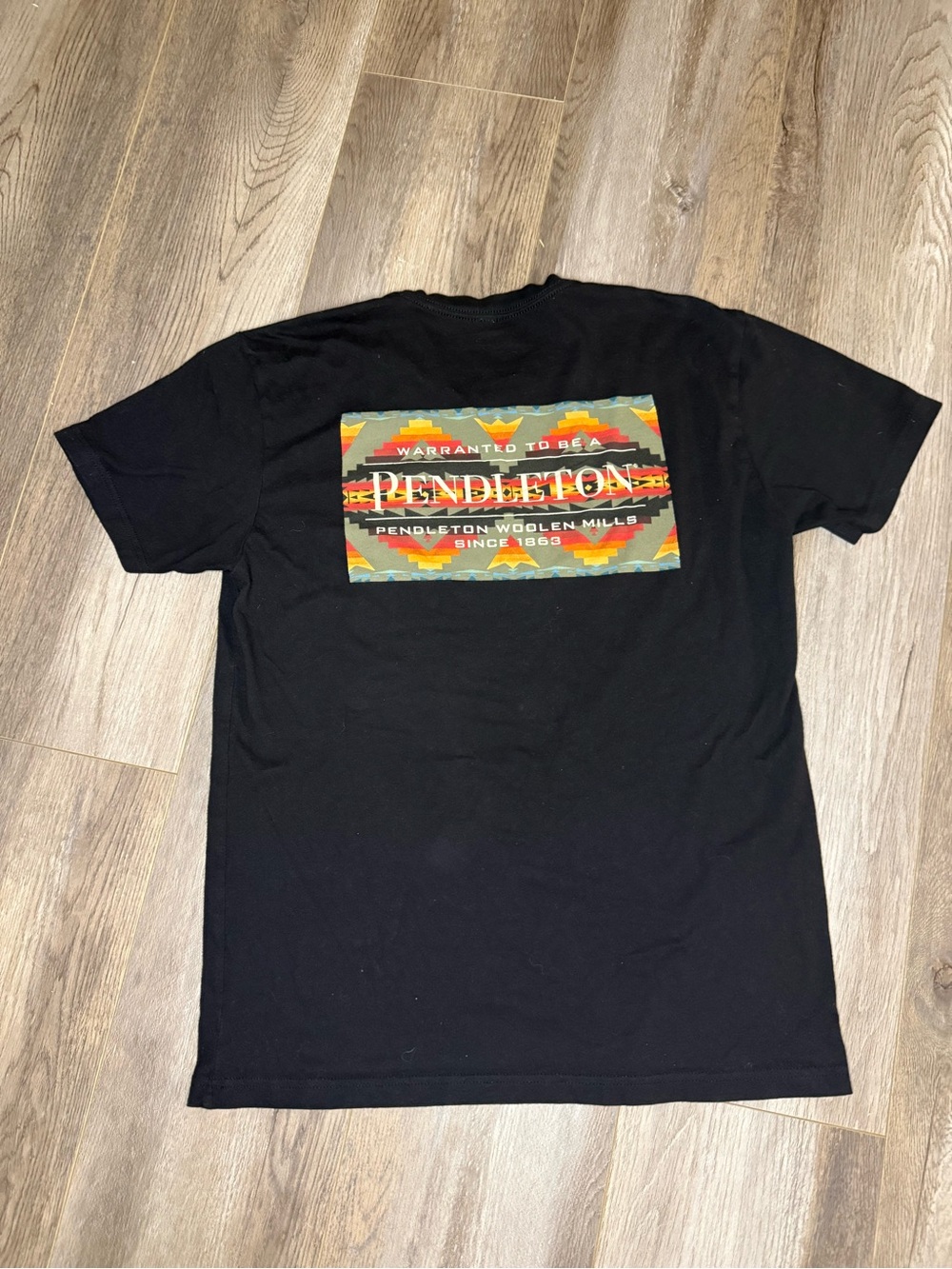 Pendleton Black Short-Sleeve Tee with Southwestern Graphic Panel